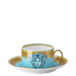 Filiżanka do herbaty Versace Medusa Amplified Blue Coin