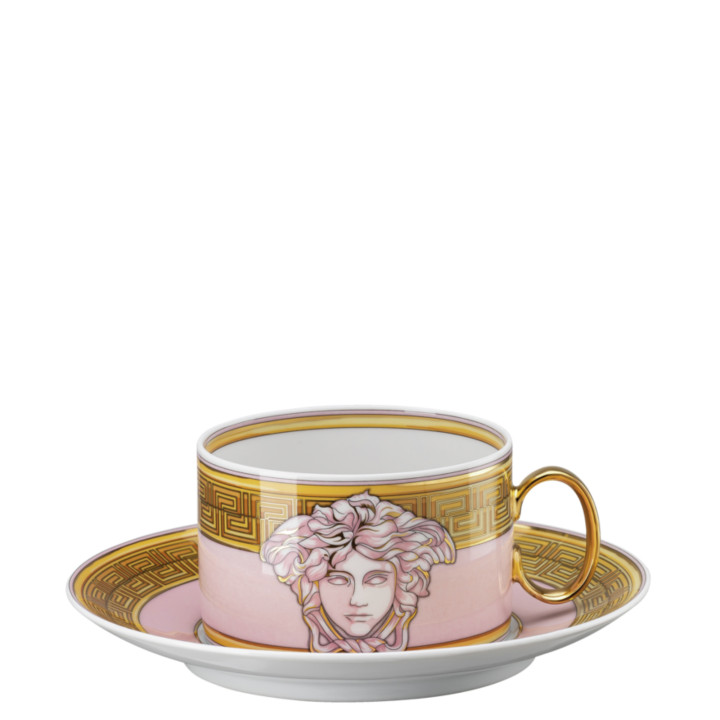 Filiżanka do herbaty Versace Medusa Amplified Pink Coin