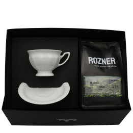 Zestaw filiżanka do kawy Maria Biała Rosenthal i kawa "Rozner" 250 g.
