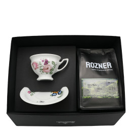 Zestaw filiżanka do kawy Maria Flowers Rosenthal i kawa "Rozner" 250 g.