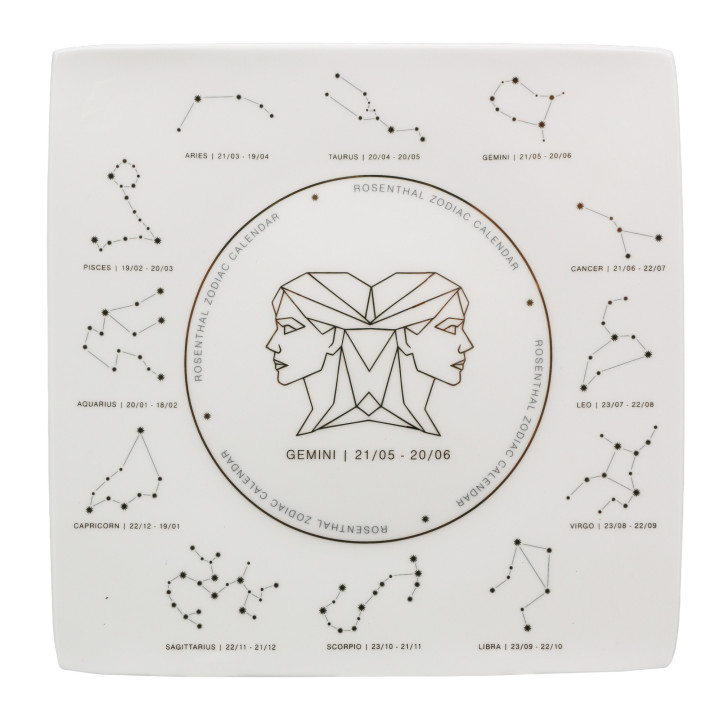 Porcelanowy talerz Znak Zodiaku Bliźnięta Rosenthal
