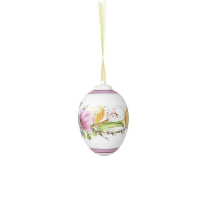 Porcelanowe jajko 6,5 cm "Zajączek z tulipanami" Wielkanoc Hutschenreuther