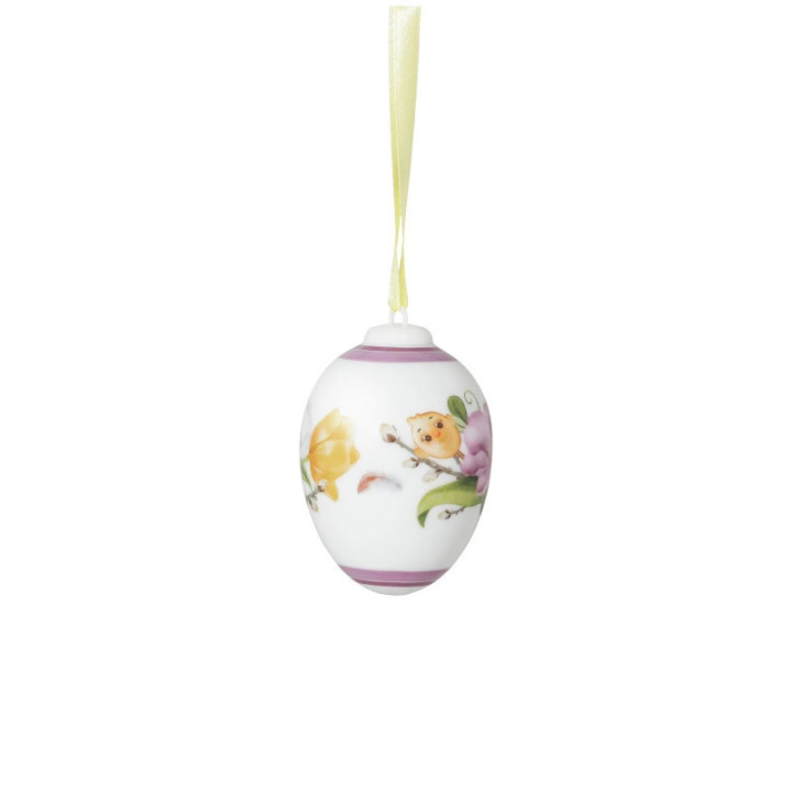 Porcelanowe jajko 6,5 cm "Zajączek z tulipanami" Wielkanoc Hutschenreuther