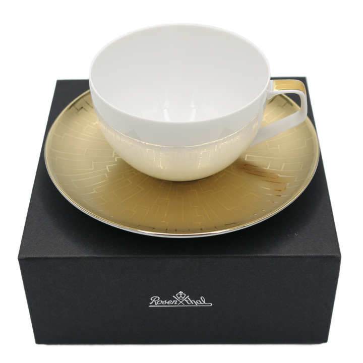 Porcelanowa filiżanka kombi TAC Skin Gold w opakowaniu upominkowym Rosenthal