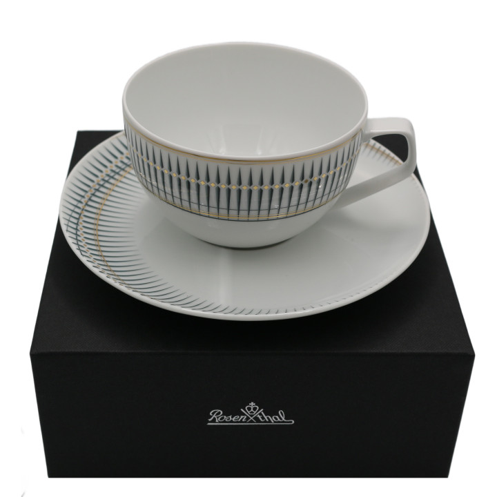 Porcelanowa filiżanka kombi TAC Gropius Glitch w opakowaniu upominkowym Rosenthal