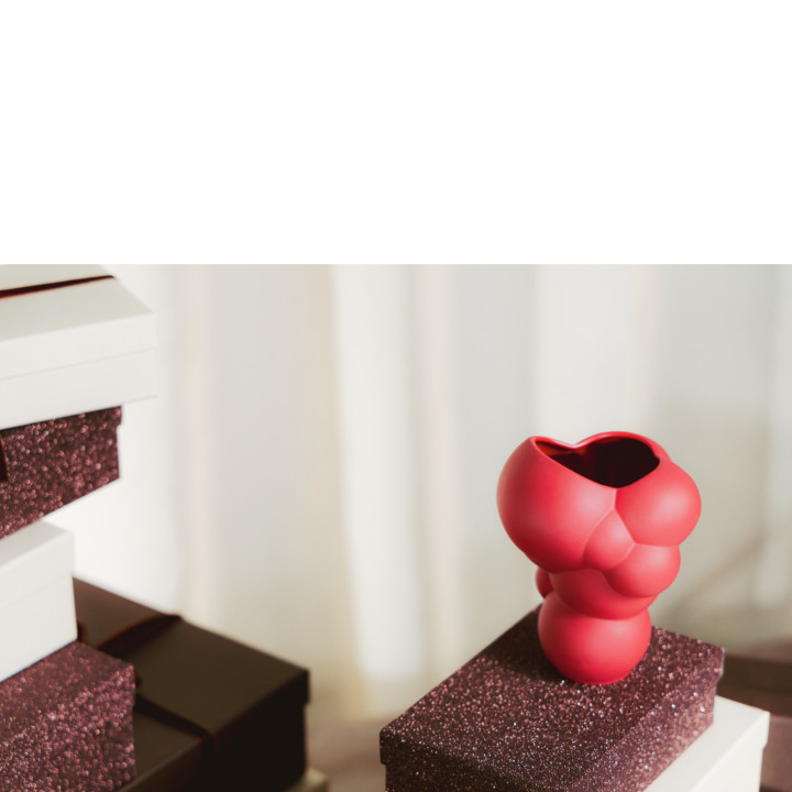 Porcelanowy wazon Skum Ruby midi 14 cm Rosenthal