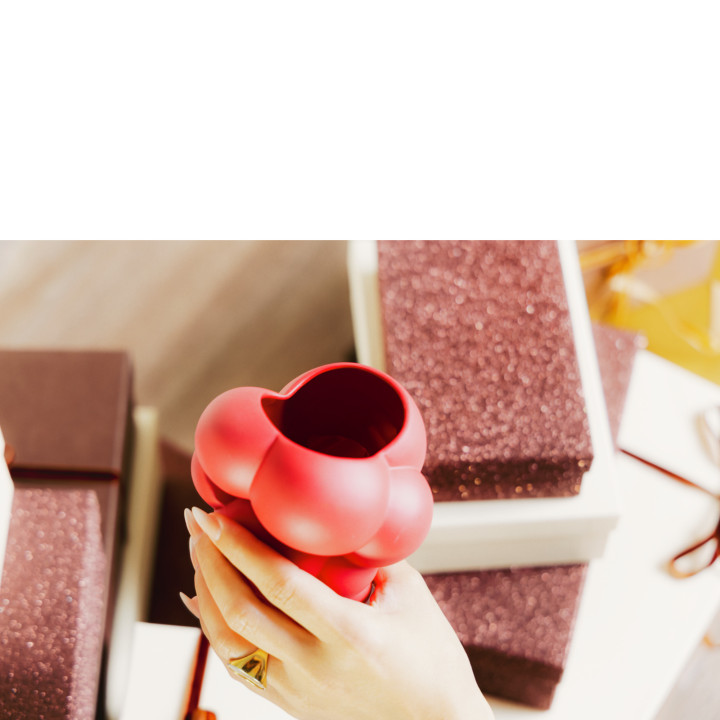 Porcelanowy wazon Skum Ruby midi 14 cm Rosenthal