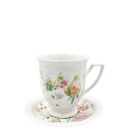 Porcelanowy kubek z podstawką Maria Róża Rosenthal