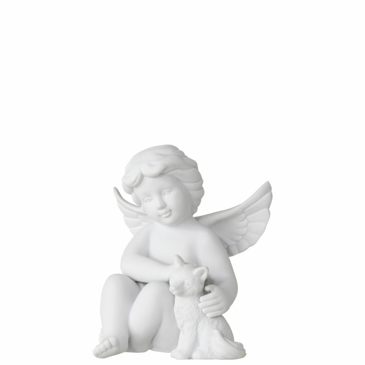 Porcelanowy anioł średni z lisem Rosenthal