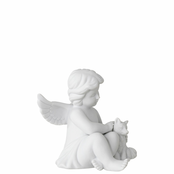 Porcelanowy anioł średni z lisem Rosenthal