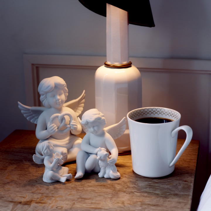 Porcelanowy anioł mały z lisem Rosenthal