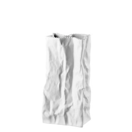 Porcelanowy wazon Paper Bag biały 22 cm Rosenthal