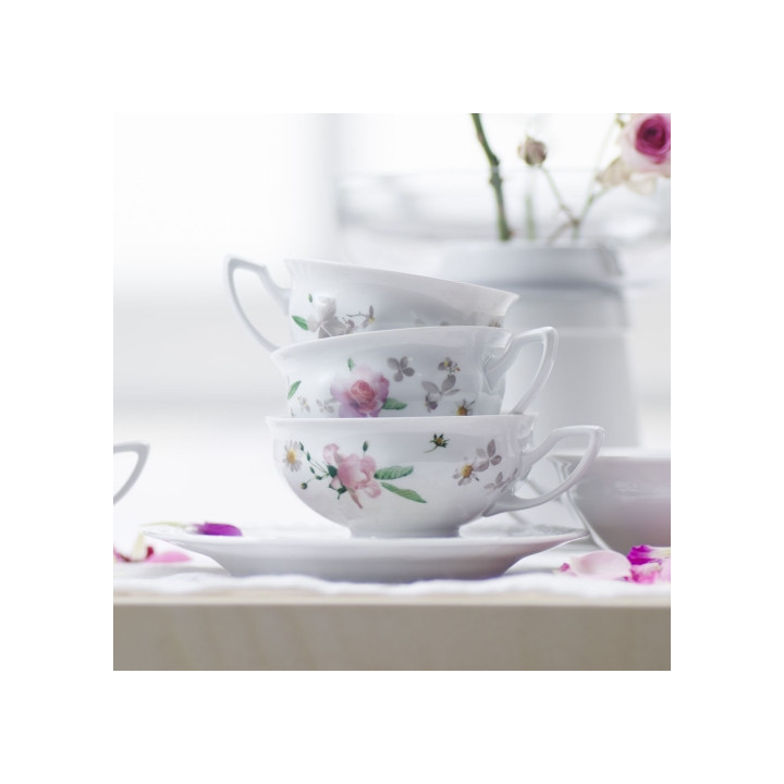 Porcelanowy serwis do herbaty dla 6 osób Maria Róża Rosenthal