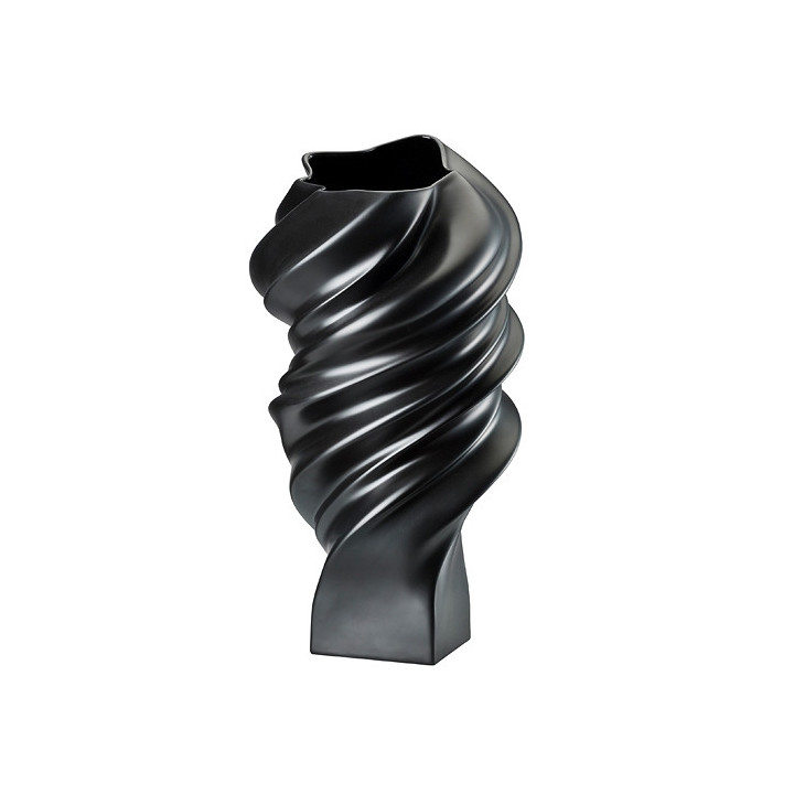 Porcelanowy wazon Squall czarny 32 cm Rosenthal