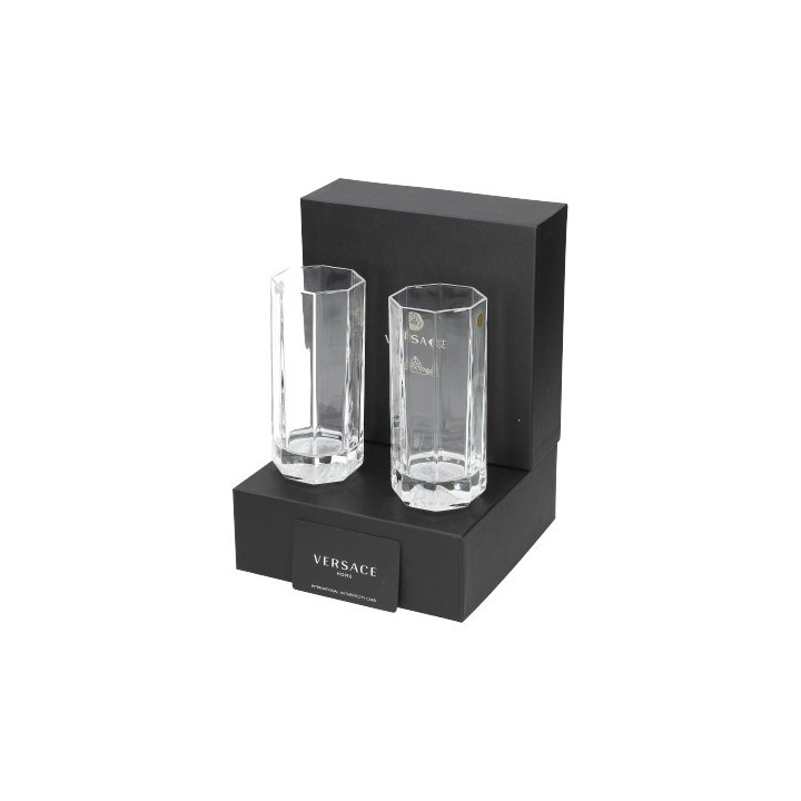 Zestaw 2 szklanek Longdrink Versace Crystal Medusa Lumiere