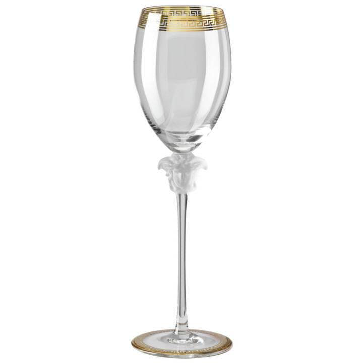 Kieliszek do wina białego Versace Crystal Medusa DOr