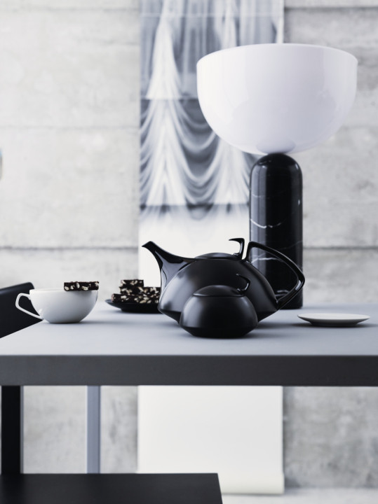 Porcelanowa cukiernica TAC Black Gropius Rosenthal