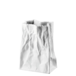Porcelanowy wazon Paper Bag biały midi 14 cm Rosenthal