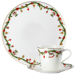 Zestaw Filiżanka kombi + Talerz 22 cm Nora Christmas
