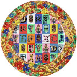 Talerz 30 cm Versace Holiday Alphabet