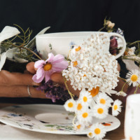 Filiżanki Porcelanowe w Kwiaty, ze Spodkiem - Dobra Cena - Rosenthal